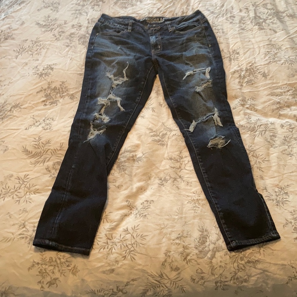 American Eagle Women Blue denim cotton jeans